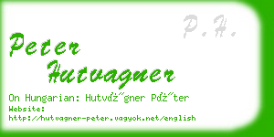 peter hutvagner business card